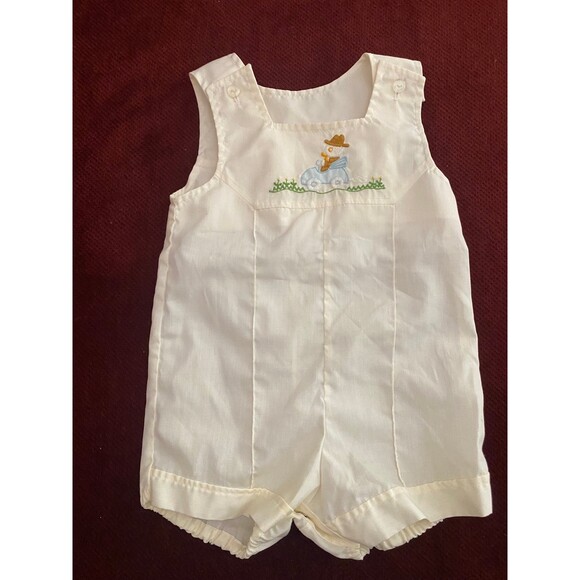 Romper vintage embroidered ducky gender neutral - Picture 1 of 7